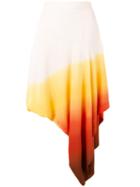 J.w.anderson Gradient Print Pleated Skirt, Women's, Size: 10, Viscose/spandex/elastane