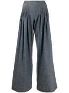 Chanel Pre-owned 2003 Wide-leg Trousers - Blue