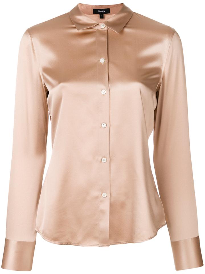 Theory Long Sleeve Shirt - Pink & Purple