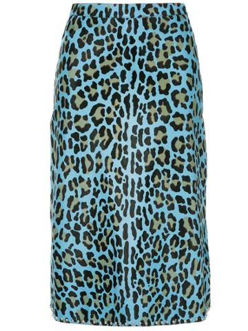 Ssheena Animal Printed Full Skirt - Blue