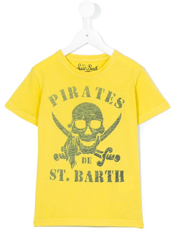 Mc2 Saint Barth Kids - Pirates Print Rock T-shirt - Kids - Cotton - 6 Yrs, Boy's, Yellow/orange