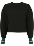 Le Ciel Bleu Contrast Cuff Sweatshirt - Black