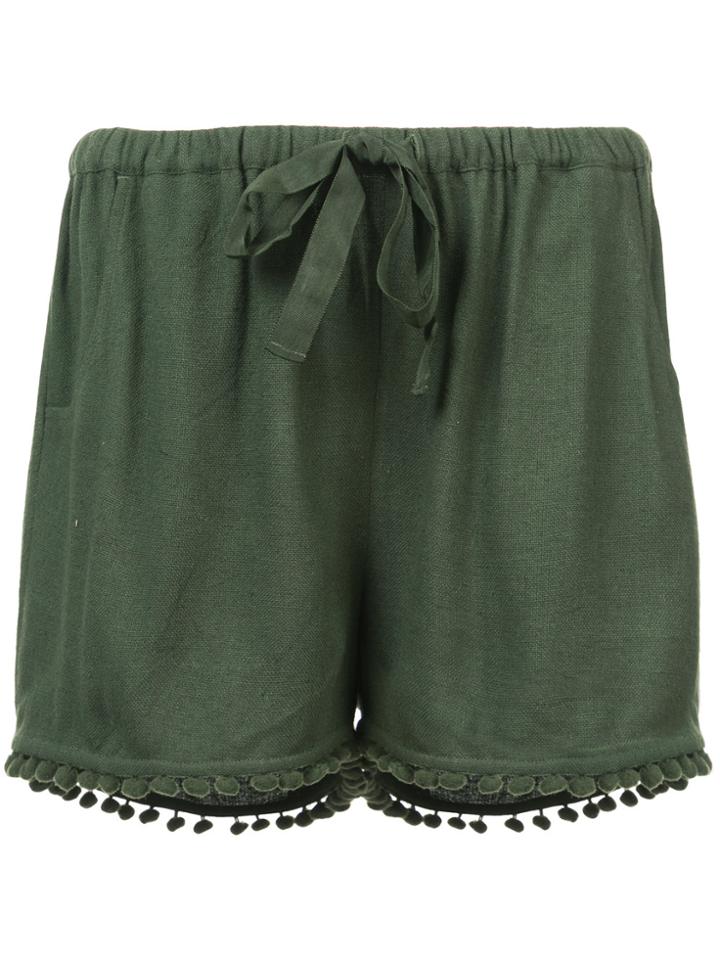 Figue Pom Pom Shorts - Green