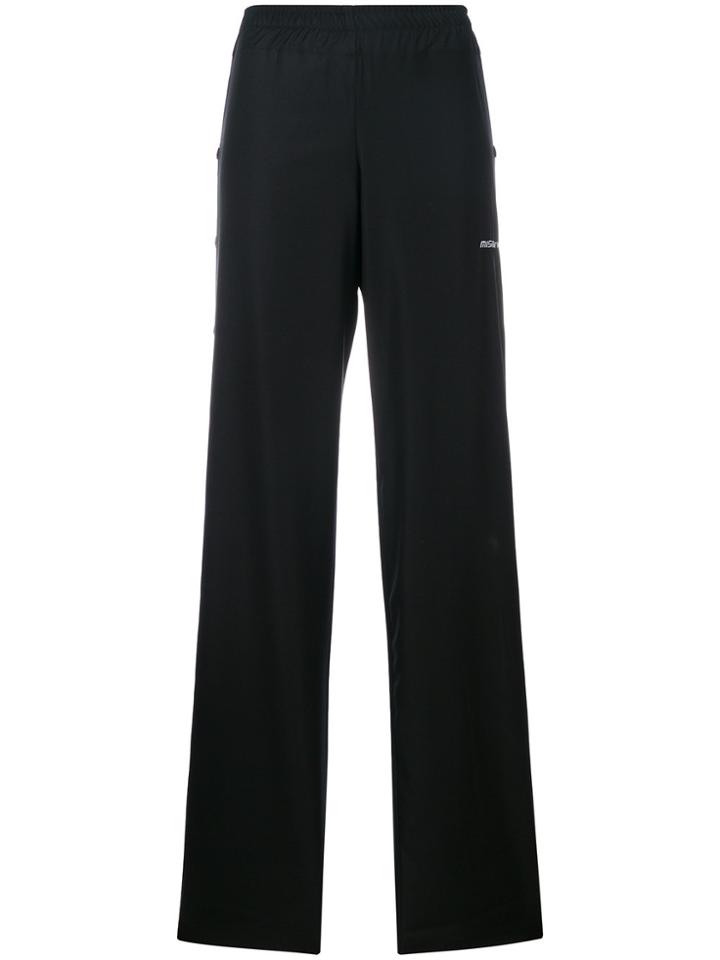 Misbhv Buttoned Sides Wide Leg Trousers - Black