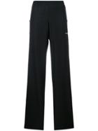 Misbhv Buttoned Sides Wide Leg Trousers - Black