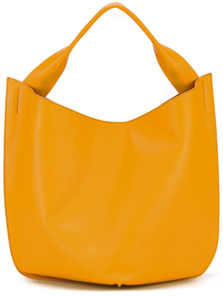 Jil Sander - Sign Tote - Women - Calf Leather - One Size, Yellow/orange, Calf Leather