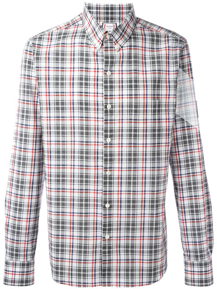 Moncler Gamme Bleu Plaid Shirt, Men's, Size: 3, Cotton