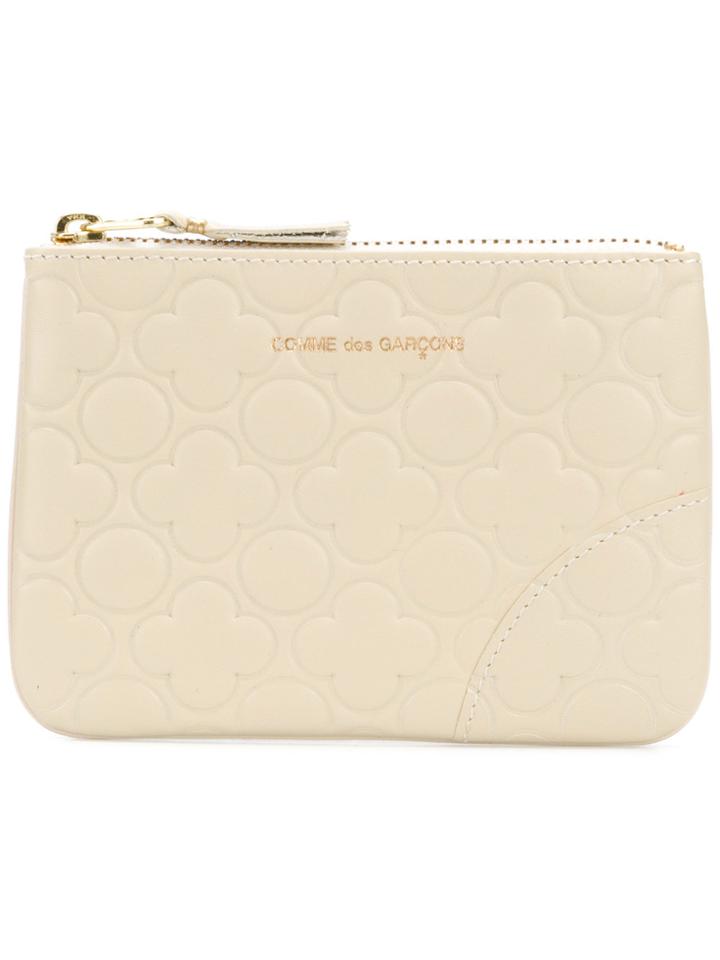 Comme Des Garçons Wallet Embossed Zip Wallet - Nude & Neutrals