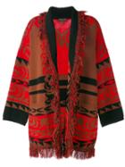 Etro - Native-inspired Coat - Women - Wool - 42, Red, Wool