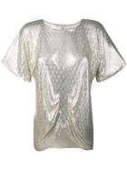 Katheleys Vintage 1970's Whiting & Davis Disco Blouse - Silver