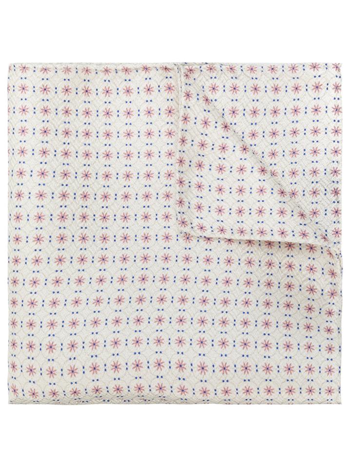 Pal Zileri Floral Print Handkerchief - White