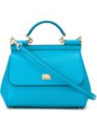 Dolce & Gabbana Sicily Tote, Women's, Blue, Leather