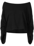 A.l.c. Off-shoulder Long-sleeve Top - Black