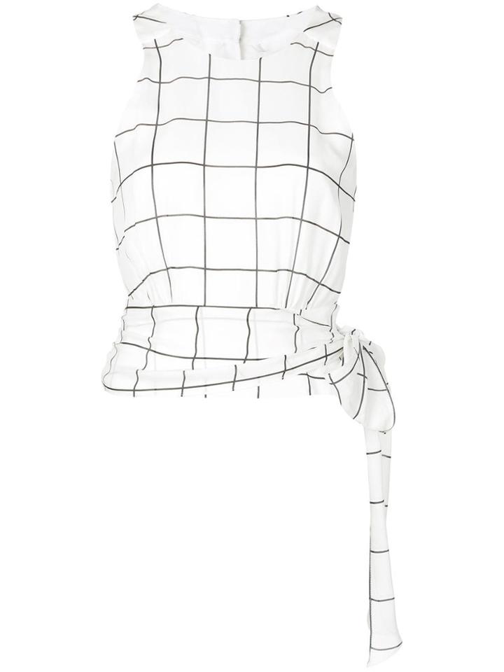 Milly Knotted Waist Blouse - White