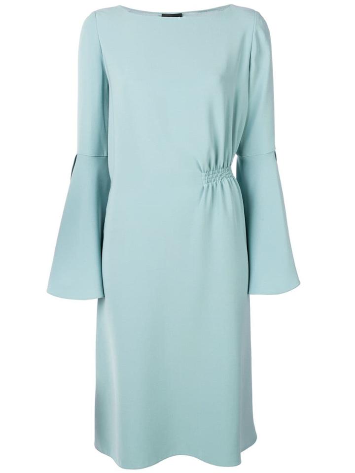 Giorgio Armani Petal Sleeve Dress - Blue