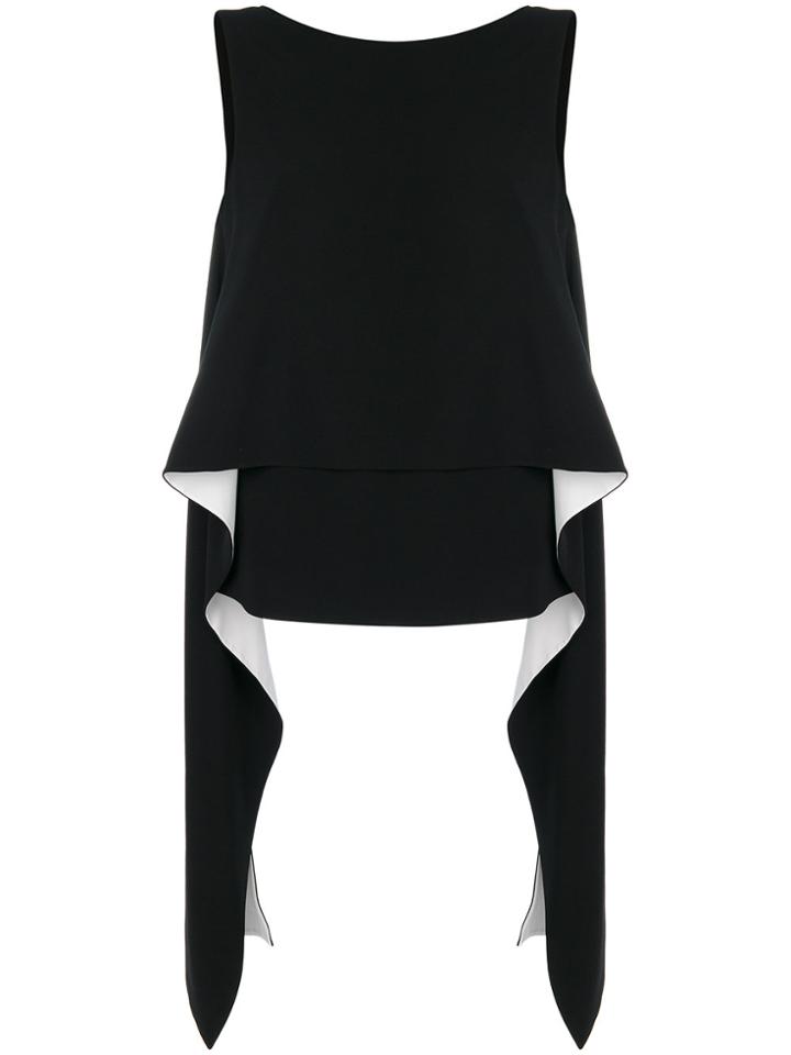 Givenchy Draped Panel Sleeveless Top - Black