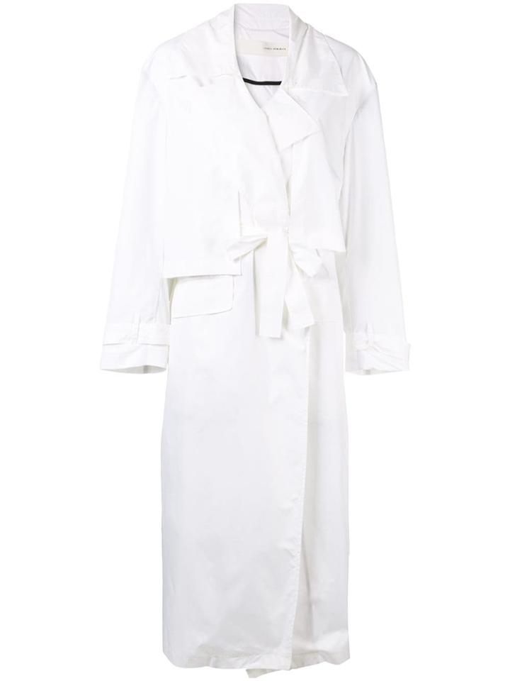 Isabel Benenato Oversized Trench Coat - White