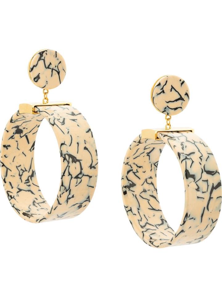 Lele Sadoughi Large Hoop Earrings - White