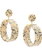 Lele Sadoughi Large Hoop Earrings - White