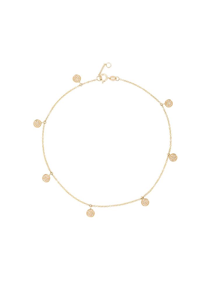 Shay Dangle Drop Anklet - Metallic