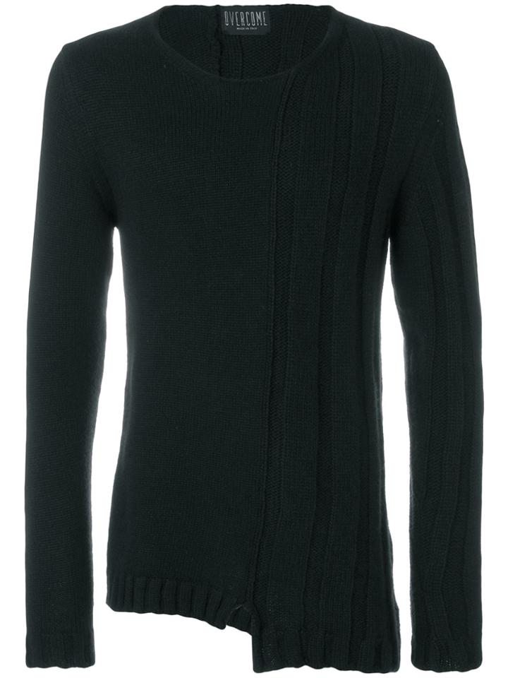 Overcome Asymmetric Panelled Jumper - Black