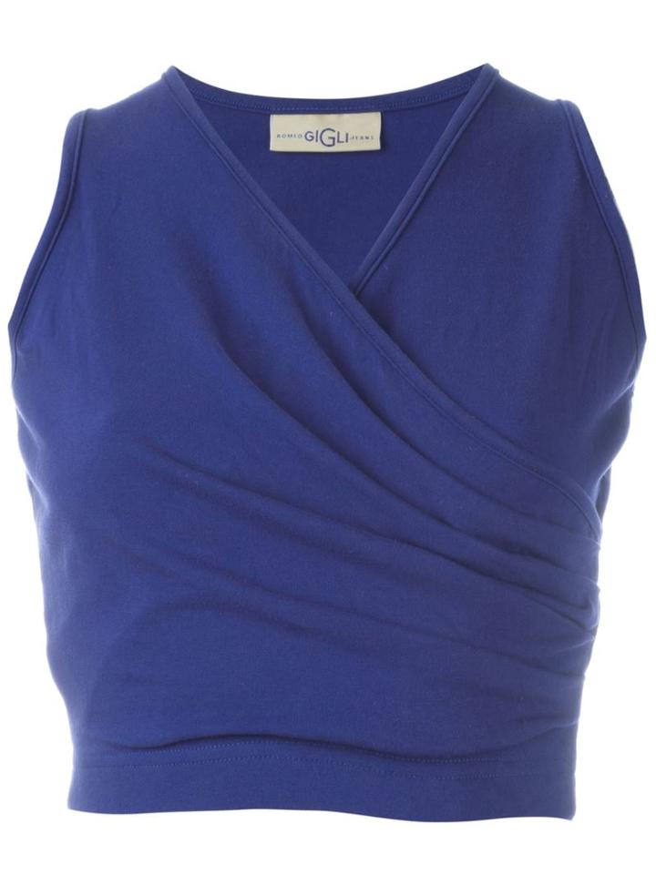 Romeo Gigli Vintage Wrap Crop Top