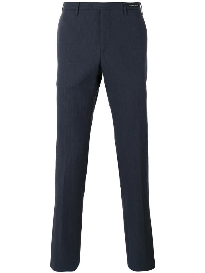 Pt01 Tapered Trousers, Men's, Size: 48, Blue, Cotton/polyamide