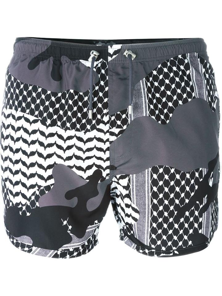 Neil Barrett Printed Swim Shorts