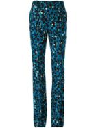 Missoni Spotted Knit Trousers, Women's, Size: 44, Blue, Rayon/wool