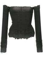 Marc Le Bihan Off-shoulder Blouse - Black