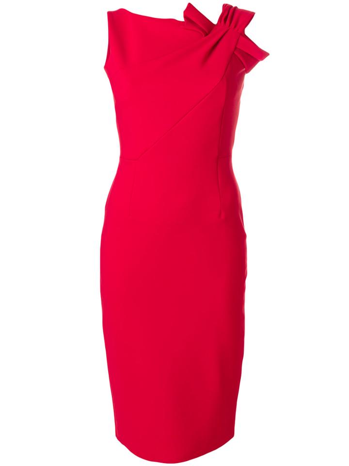 Chiara Boni La Petite Robe Fitted Midi Dress - Red