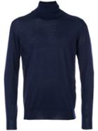Eleventy - Roll Neck Sweatshirt - Men - Silk/merino - M, Blue, Silk/merino