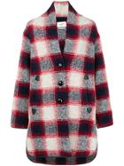 Isabel Marant Étoile Checked Cocoon Coat - Red