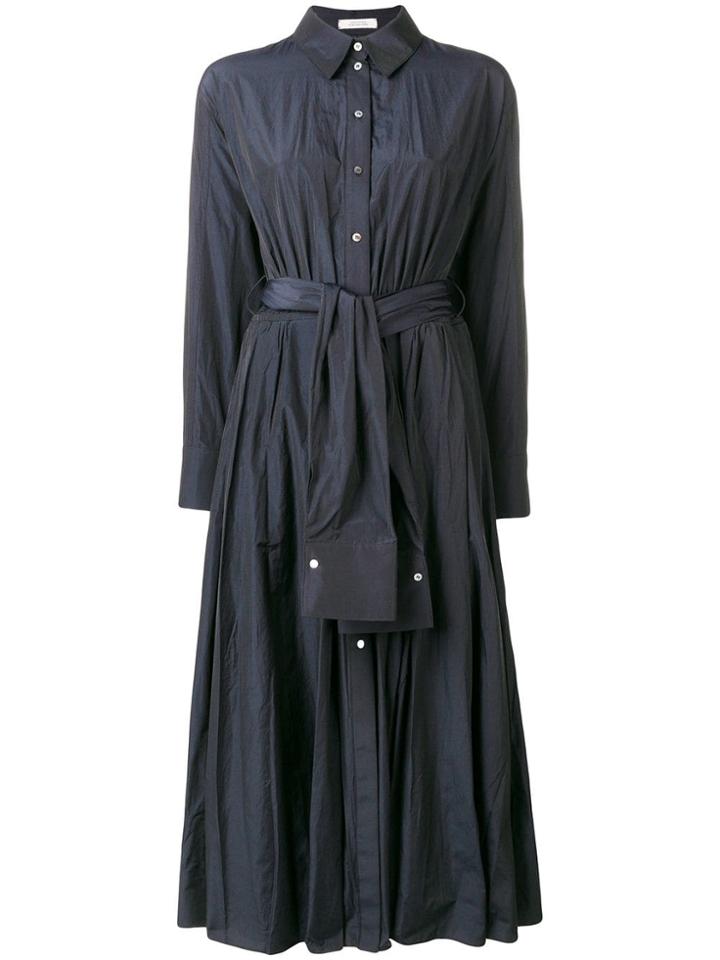 Dorothee Schumacher Wrap Waist Midi Shirt Dress - Blue