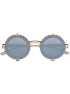 Mykita - Fedor Sunglasses - Unisex - Stainless Steel - One Size, Grey, Stainless Steel