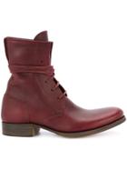 C Diem 5-hole Lace-up Boots - Red