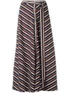 Nina Ricci Buttoned Midi Skirt, Women's, Size: 42, Brown, Silk