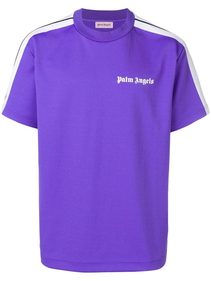 Palm Angels Side Stripe Logo T-shirt - Purple