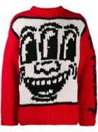 Études X Keith Haring Intarsia Knit Jumper - Red