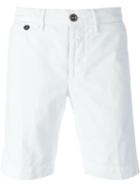 Incotex Chino Shorts, Men's, Size: 36, White, Cotton/spandex/elastane