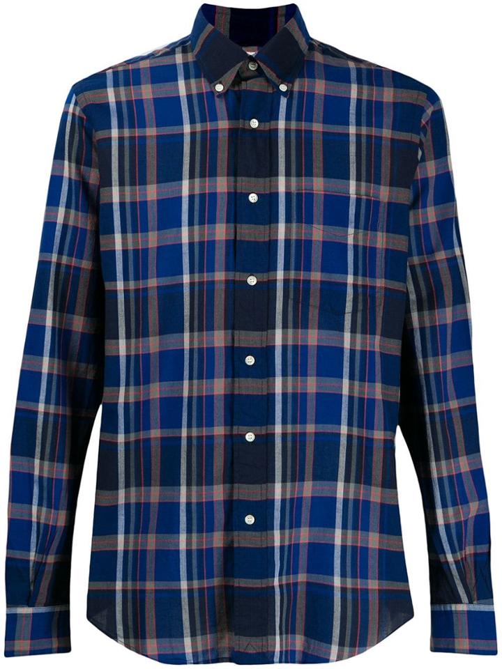 Aspesi Check Long-sleeve Shirt - Blue