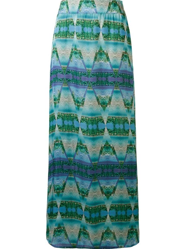 Blue Man Landscape Prism Long Skirt, Women's, Size: P, Polyester