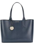 Emporio Armani Large Charm-detail Tote - Blue