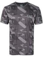 Ea7 Emporio Armani Colour-block Logo T-shirt - Grey