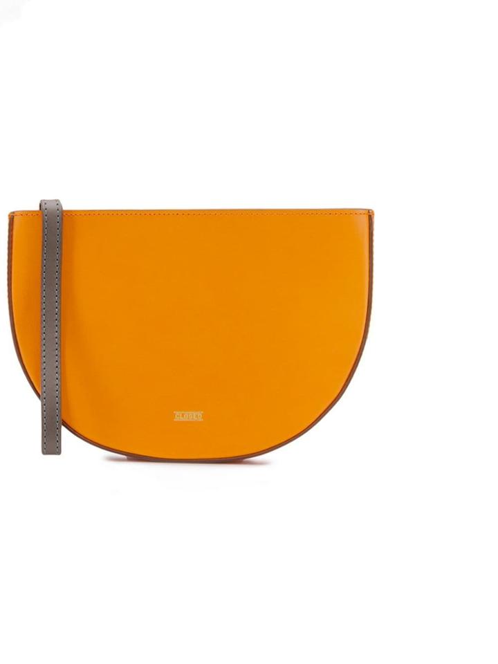 Closed Semi-circle Clutch - Orange