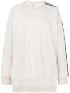 Y-3 Oversized Three-stripe Sweatshirt - White