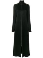Amen Crystal Star Embellished Long Coat - Black