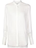 3.1 Phillip Lim Cut Out Sleeves Shirt, Women's, Size: 10, White, Silk