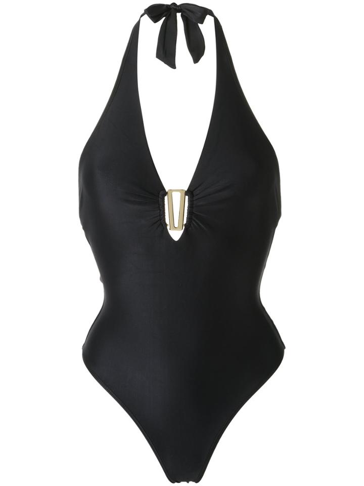 Lygia & Nanny Halter Neck Swimsuit - Black