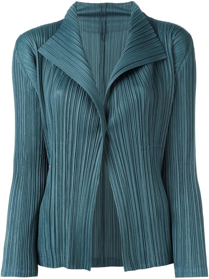 Pleats Please By Issey Miyake Ribbed Fitted Jacket